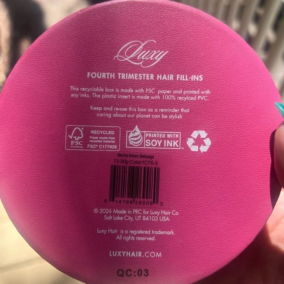 Luxy 12” Mocha Brown Bayalage Thinning Hair Fill-Ins LIKE NEW - Picture 3 of 4